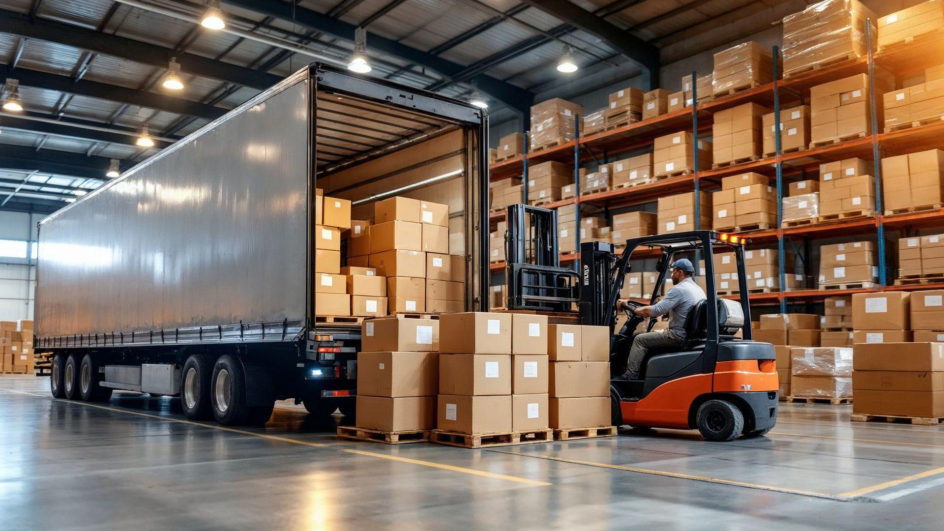 vrachtwagen lossen